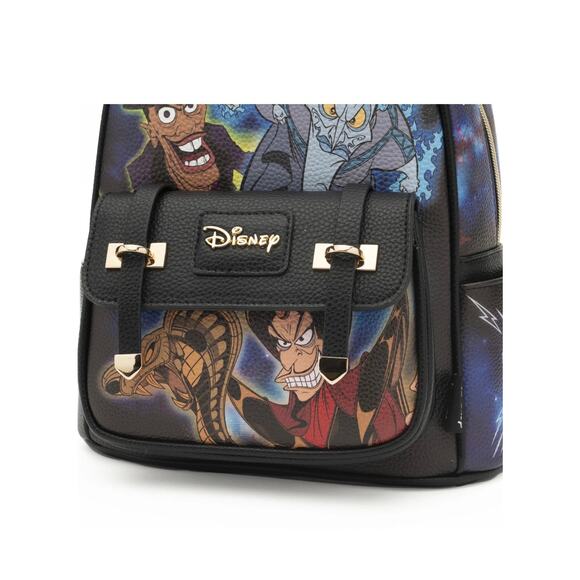 NWT Disney Wondapop Villains Dr Facilier Hades Jafar Pebbled Leather Backpack - Picture 5 of 11
